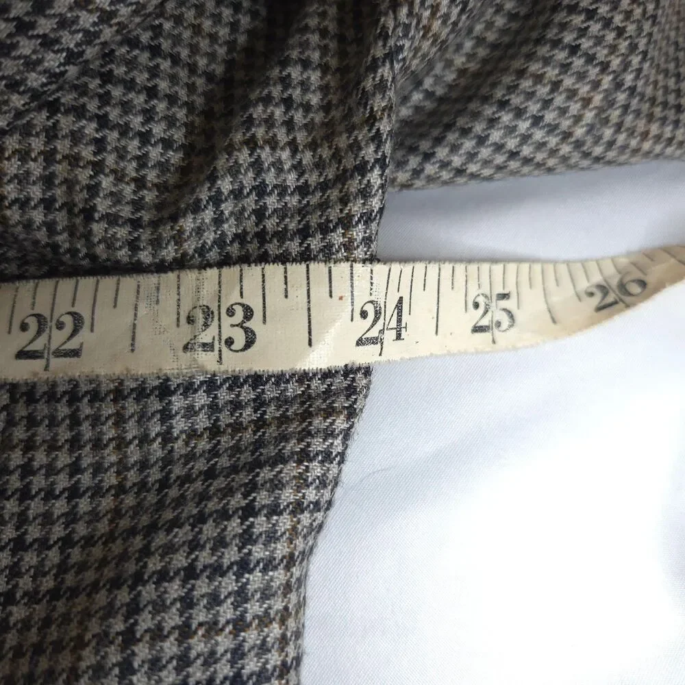 Hart Schaffner Marx Gray Black Tan Houndstooth 2-Button Blazer Men's 43R‎